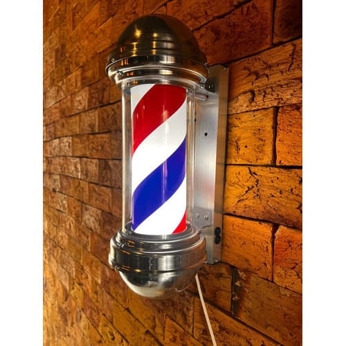Barber Pole Barbershop Giratório 41cm Auvic Barbers 110v