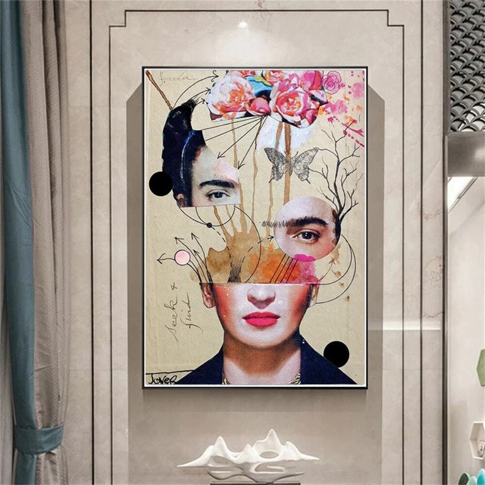 Quadro Decorativo Mulher Famosa Frida Kahlo 60x40