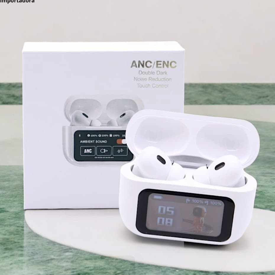 Fone De Ouvido Bluetooth Sem Fio TWS|ANC Pro Touch Screen Cancelamento de Ruido