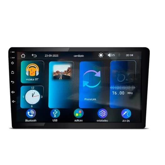 Central Multimídia MP5 Tela de 9" Polegadas Carplay e Android Auto Sem Fio - Roadstar RS-7009BR PLUS