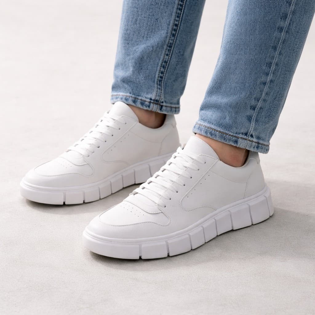 Tênis Masculino Casual Elegante Sola Alta Tratorada Conforto e Elegância Uso Diário