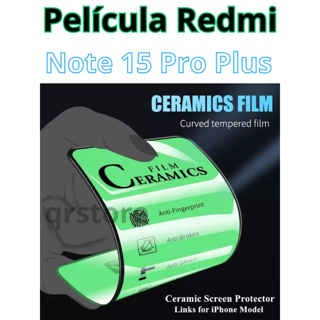 Película Redmi Note 15 Pro Plus de Cerâmica com furo na câmera