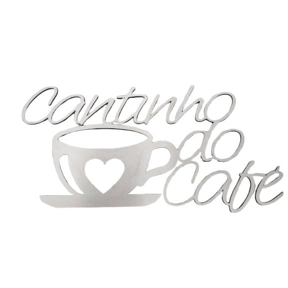 ☕ Decoração Cantinho do Café MDF Branco Personalizável | Letreiro Parede Cozinha Gourmet | 1 UN