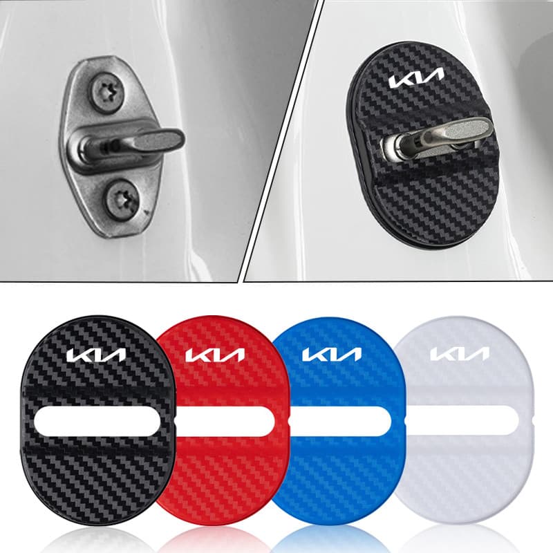 Para Kia Rio Ceed Sportage Cerato Soul Sorento Picanto Optima 4 Pçs Estilo Do Carro Auto Proteger Fechadura Da Porta Cap