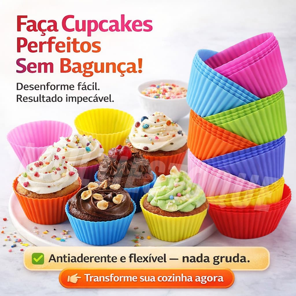 Kit 12 Peças Forma de Silicone - Sortida