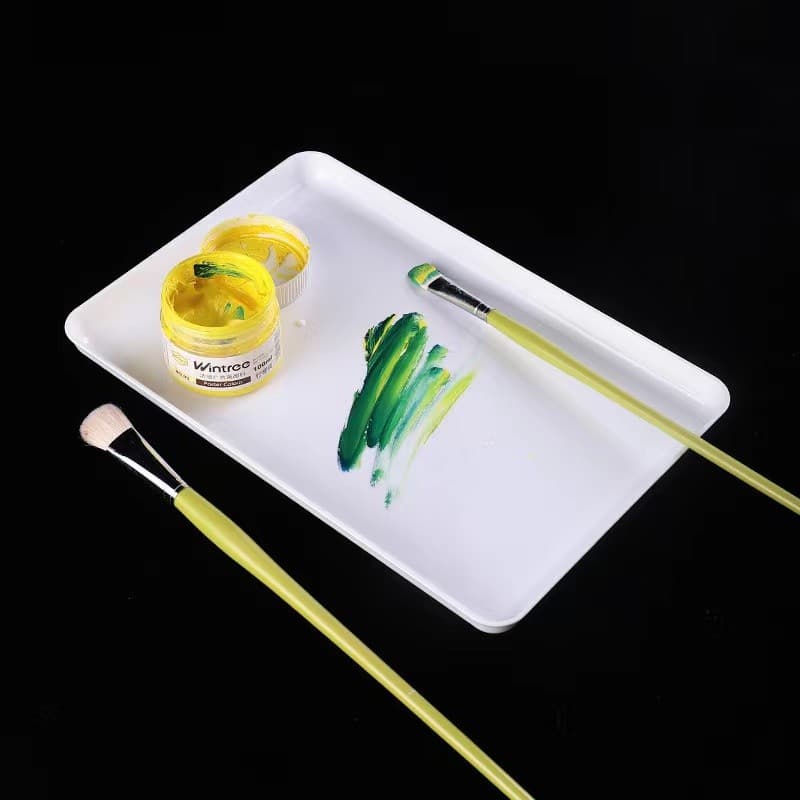 Paleta de plástico de imitação de porcelana, bandeja retangular, pintura chinesa, guache, pintura em aquarela, pintura a