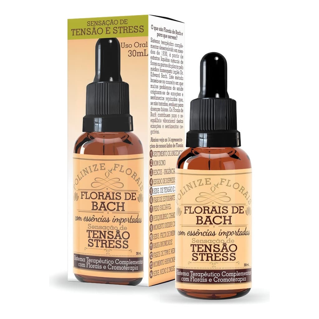 Floral Polinize Tensão e Stress 30ml Adulto | Relaxamento e Bem-Estar
