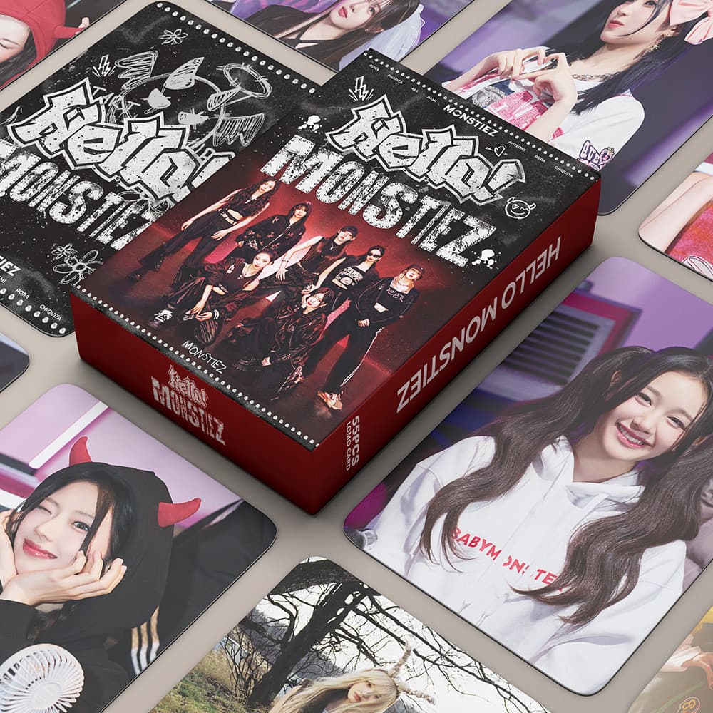 55 Pçs/set BABYMONSTER Photocards FANCLUB Olá MONSTIEZ Álbum LOMO Cartão Postal Para Coleção De Fãs