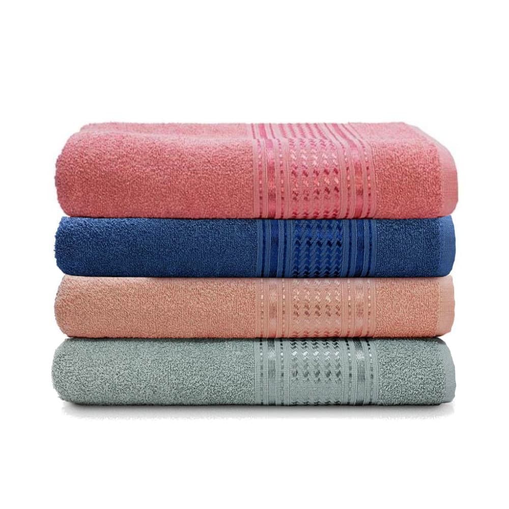 Kit com 2 Toalhas de Banho 70 cm x 1,40 m Conforto ao secar maior absorção 99% Algodão + 1% Viscose