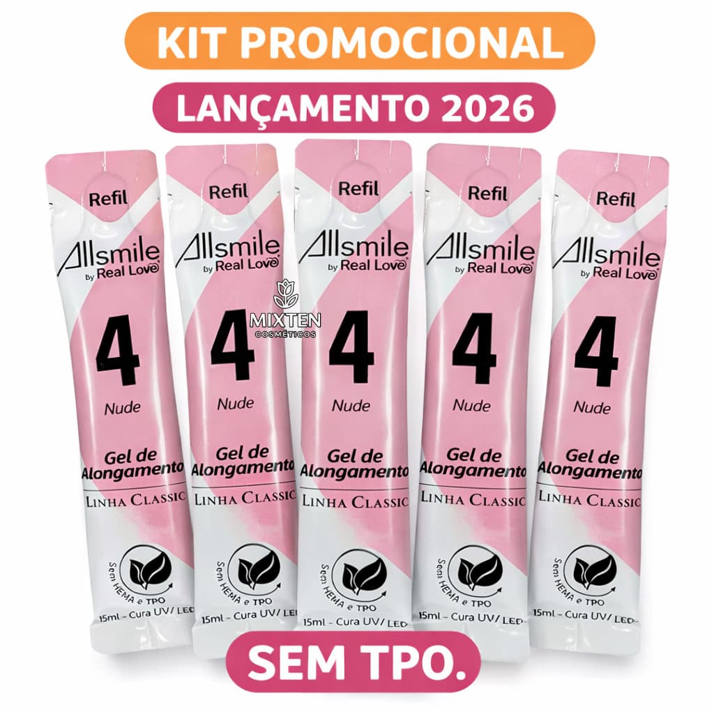Kit 3 Sachês Gel Real Love para Unhas 15ml - Nova Fórmula HEMA FREE Sem TPO