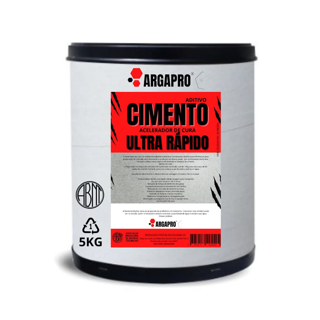 Cimento (aditivo acelerador de secagem ultra rapido) 5 kg