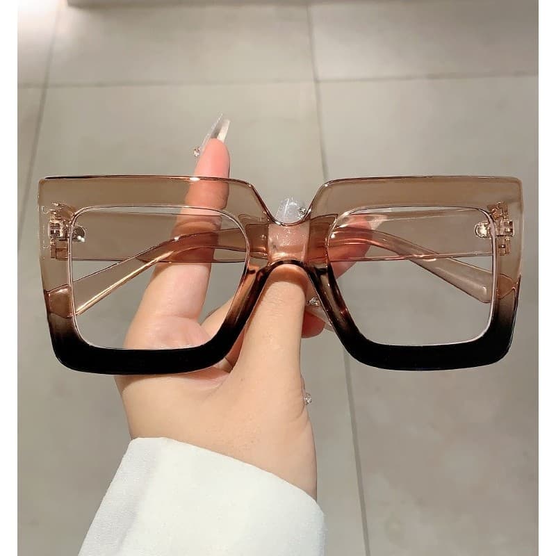 Moldura quadrada gradiente de duas cores, novo estilo, exclusivo, elegante, tiro de rua, luz Anti-azul, espelho plano el