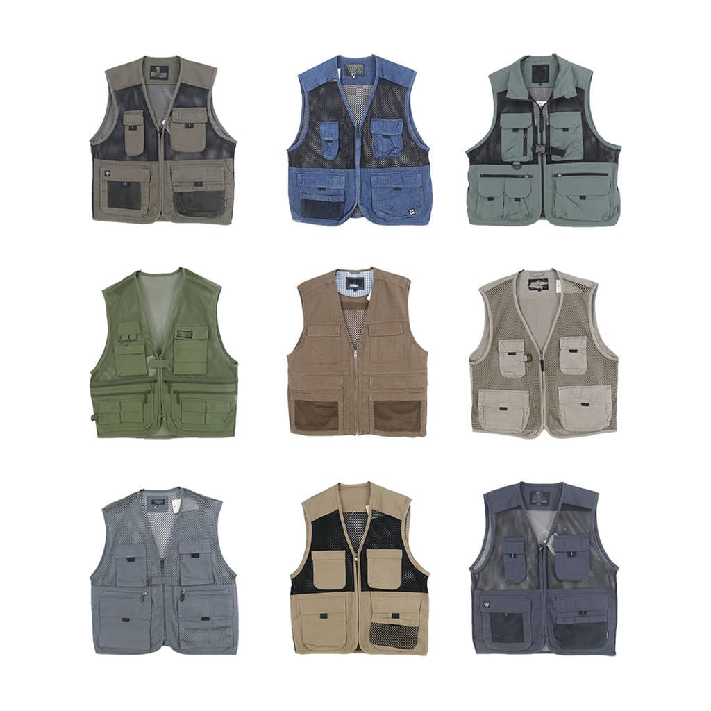 Estilo Natural vintage vintage colete de pesca masculino Multi-bolso colete tático ferramentas fotografia colete feminin