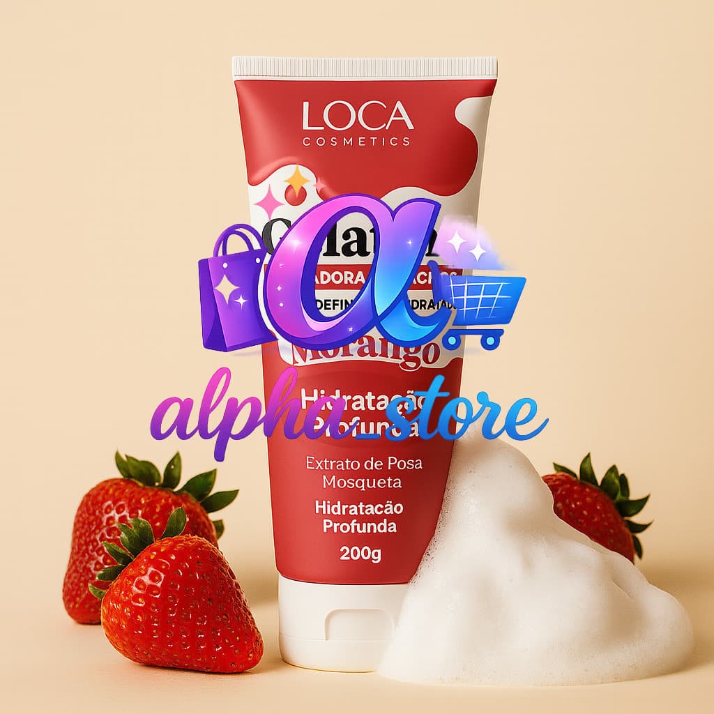 Gelatina Capilar de Morango 200g Bisnaga – Definição e Brilho | Loca CosmeticsIZ59