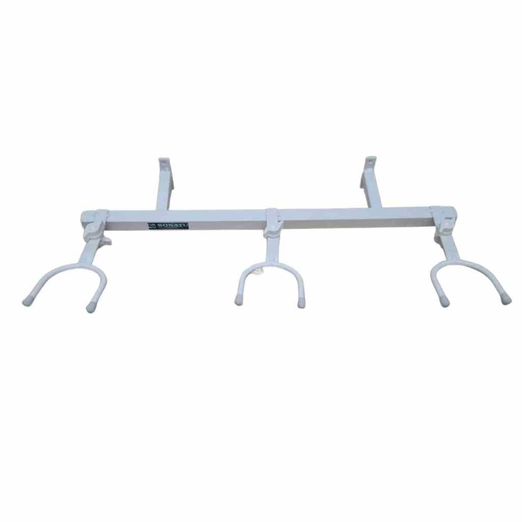 Suporte Articulado de Parede para 3 Instrumentos Branco - Guitarra Violão Baixo Viola