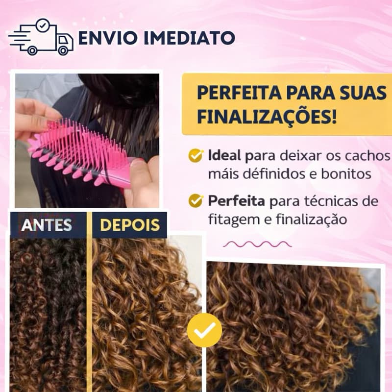 Escova Finalizadora para Cacheadas Beauty Flash Resultado Profissional