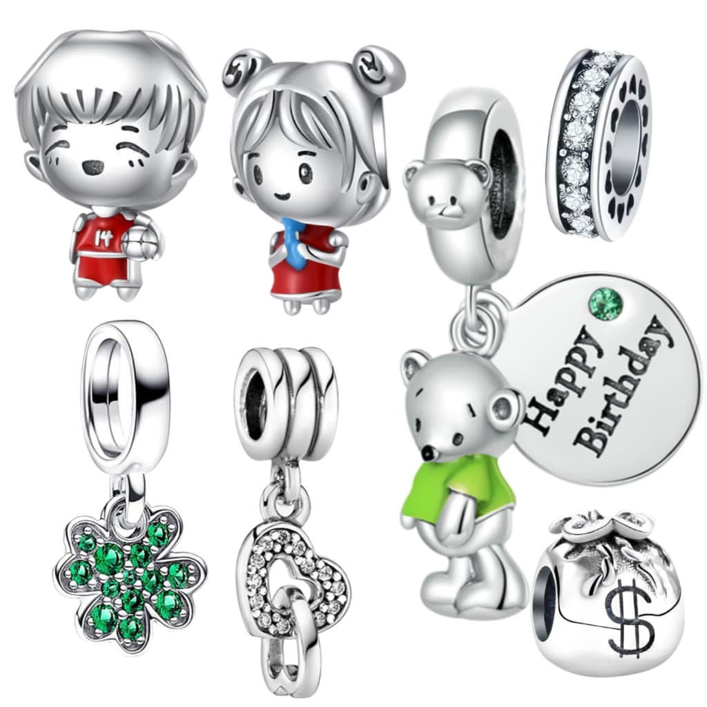 Berloque Pulseira Joias de Prata 925 Coleção de Viagem Pulseiras Feminina Pingente