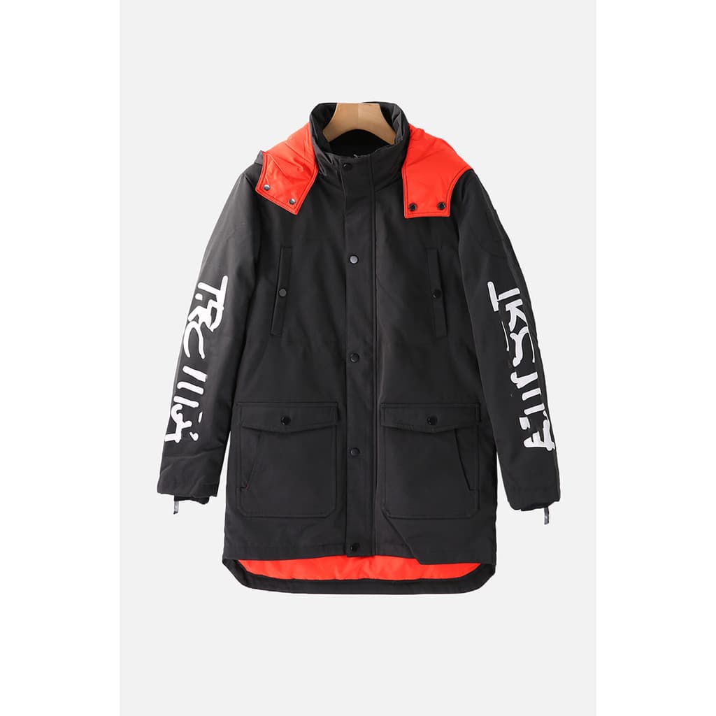 XXX série moda Street Wear inverno novo estilo simples solto masculino de comprimento médio pato branco jaqueta M8582