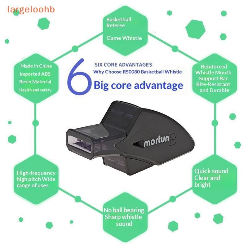 [largeloohb] Apito Profissional De Árbitro De Basquete/Futebol Com Clipe De Dedo Para Cordão Equipamentos Esportivos Tre
