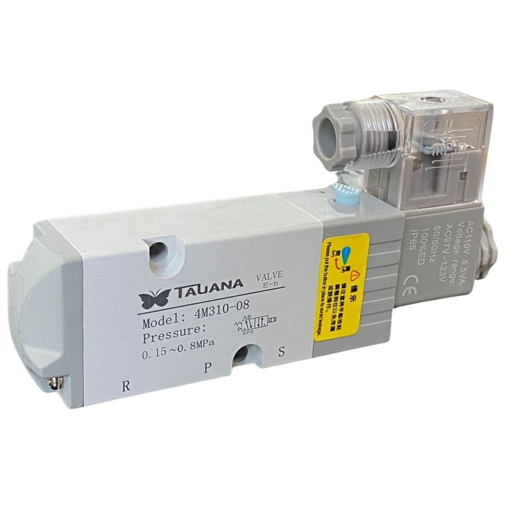 Válvula Solenoide Pneumática Cinza Namur 5/2 Vias Dn 1/4'" Ar comprimido Modelo: 4M310-08CZ