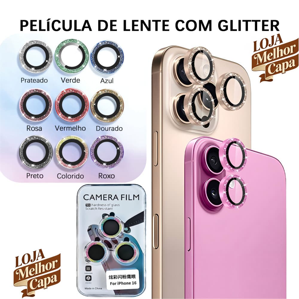 Película Lente De Câmera Para iPhone 17 16 15 14 13 12 11 16E 17E Pro Plus Max Mini Single-Lens Protector Film Lens M007