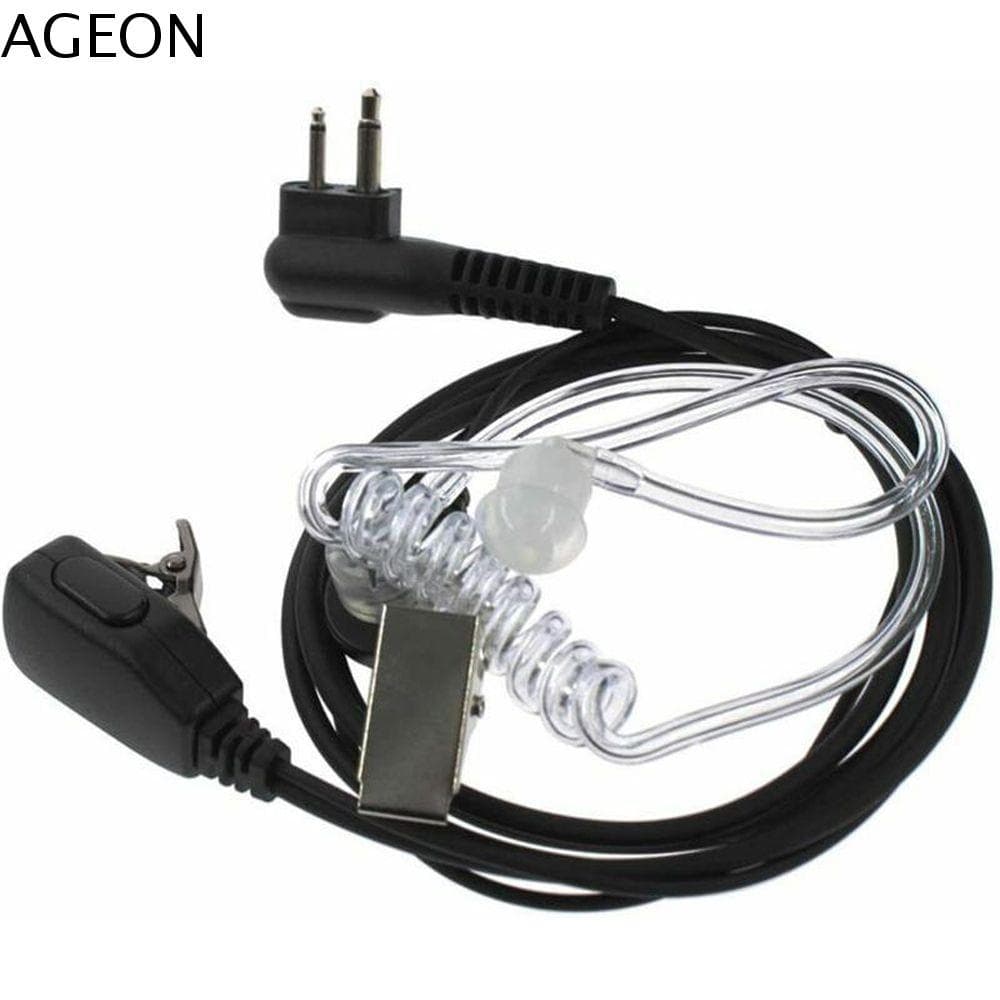 AGEON PTT MIC Fone De Ouvido Orientação Ar Walkie Talkie Acessórios Protetor Rádio Microfone Duto