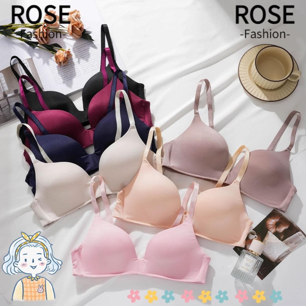 Sutiã Fino ROSEGOODS Sem Armação , Respirável E Confortável Costura De Cor Sólida , Fio