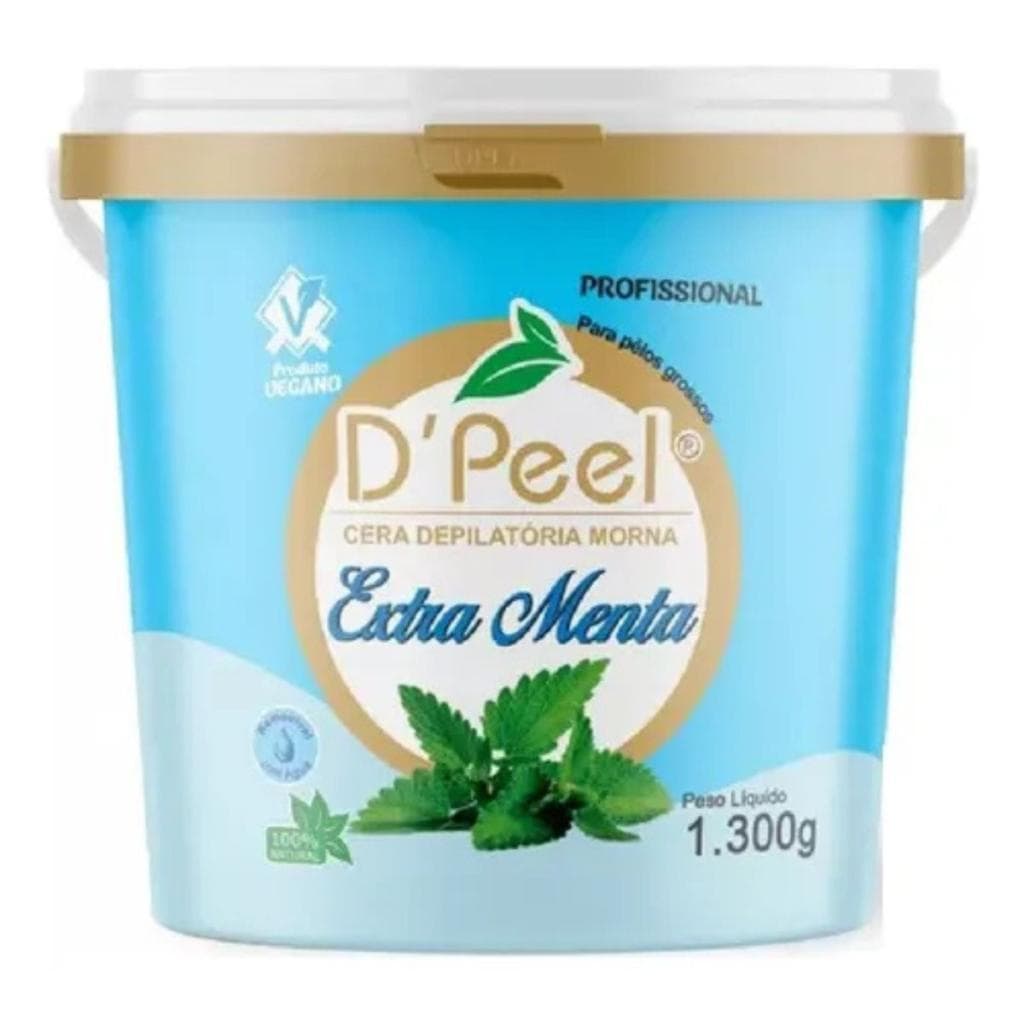 D´Peel - Cera Depilatória Morna 1300g - Extra Menta  - Reds