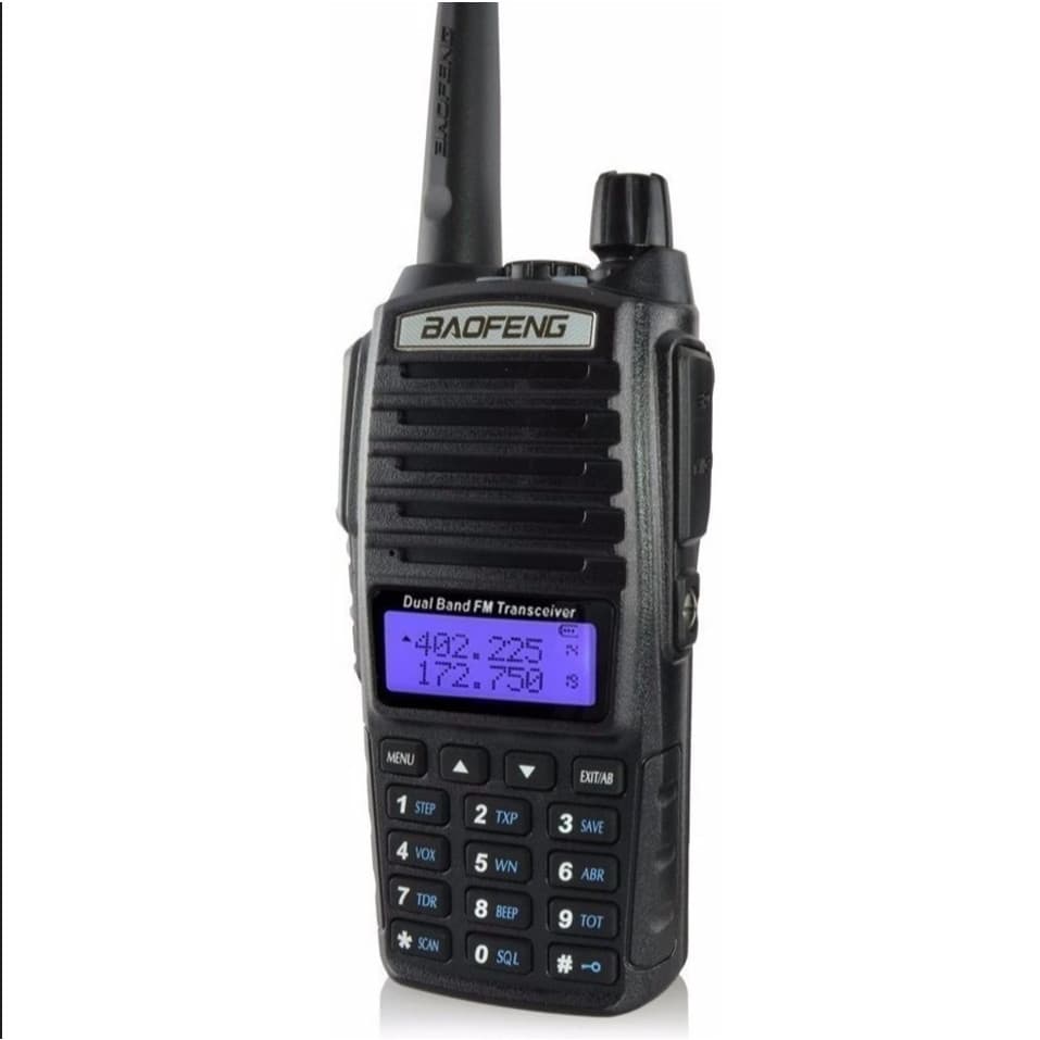 Rádio Comunicador Baofeng UV-82 5W Dual Band UHF VHF 128 Canais Longo Alcance + Fone Uv 82