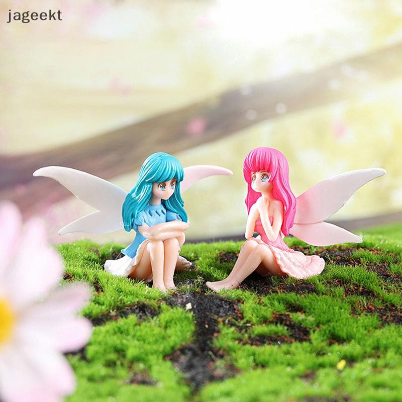 [jageekt] Estatuetas De Fadas De Flores Em Miniaturamicro Paisagem Ornamento Acessórios De Casa De Bonecas Para Decoraçã