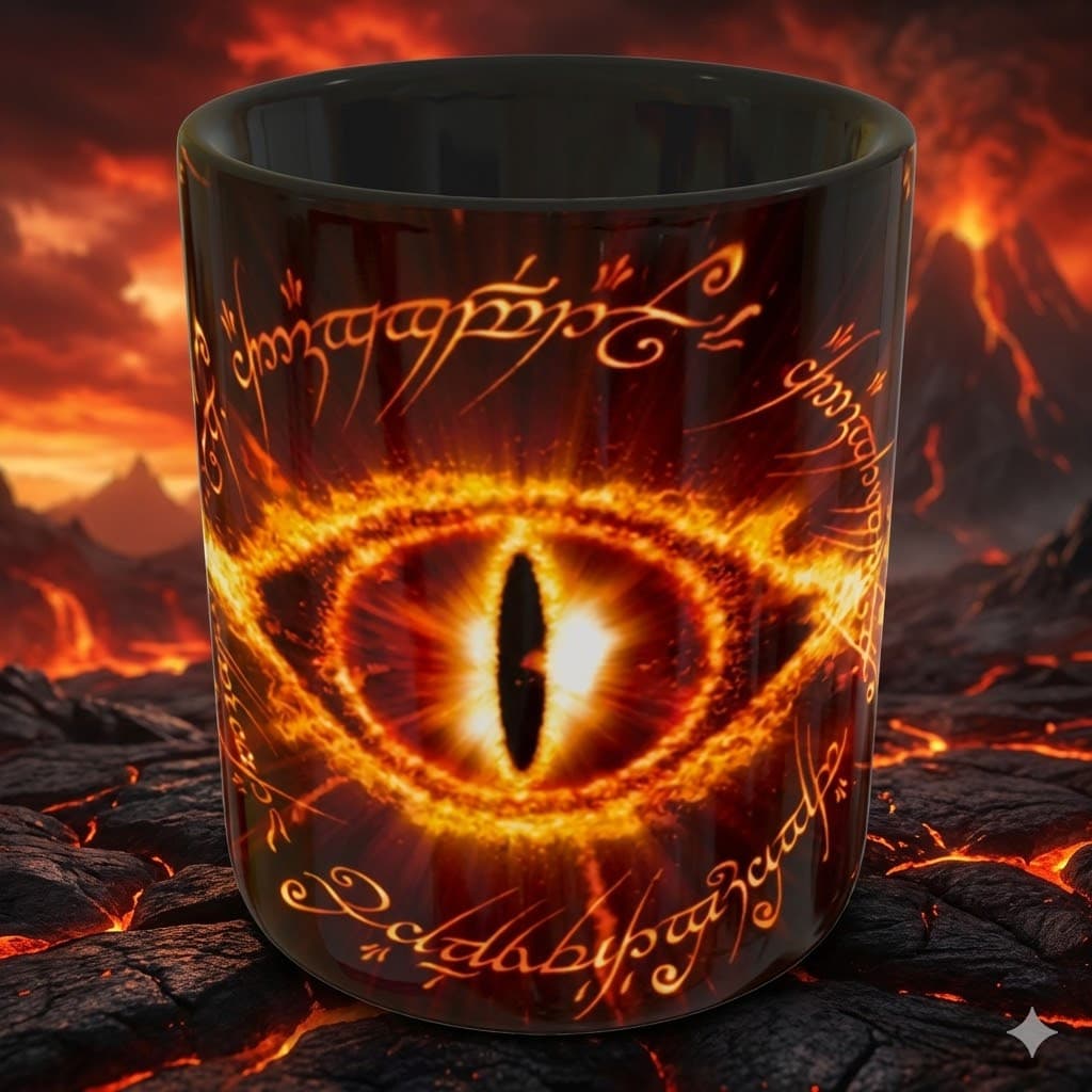 Caneca Mágica Olho De Sauron Filme Senhor Dos Anéis Promoção