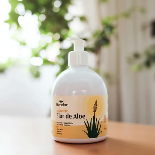 Sabonete Natural E Orgânico Flor De Aloe 480ml Livealoe
