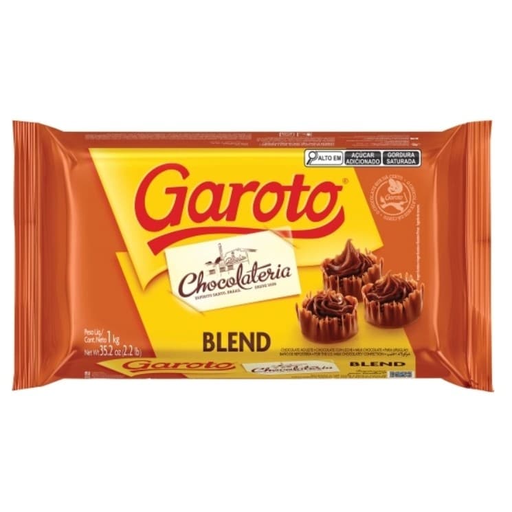1kg Barra De Chocolate Nobre Blend Garoto