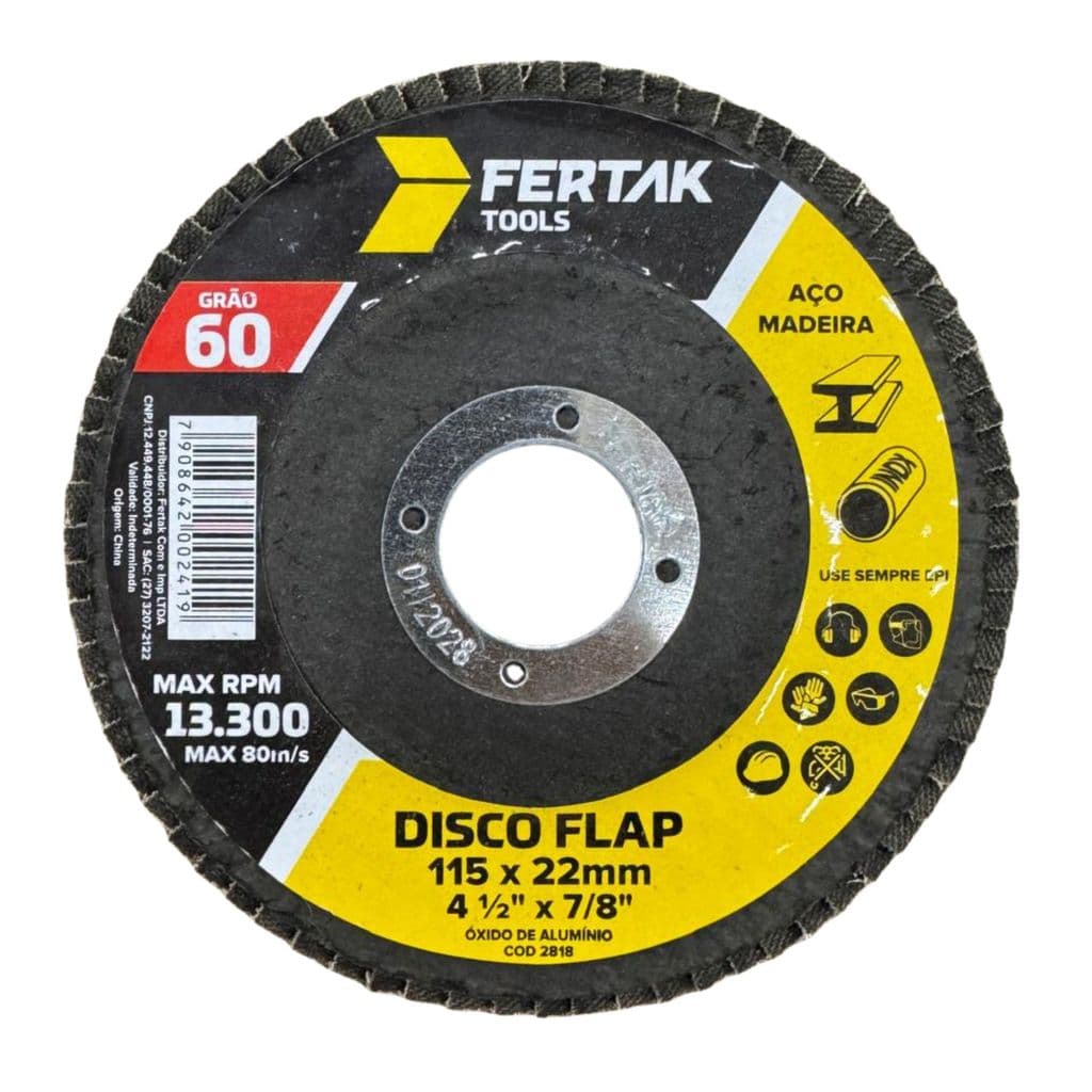 Disco Flap 4-1/2' - 115mm - 60 - Fertak