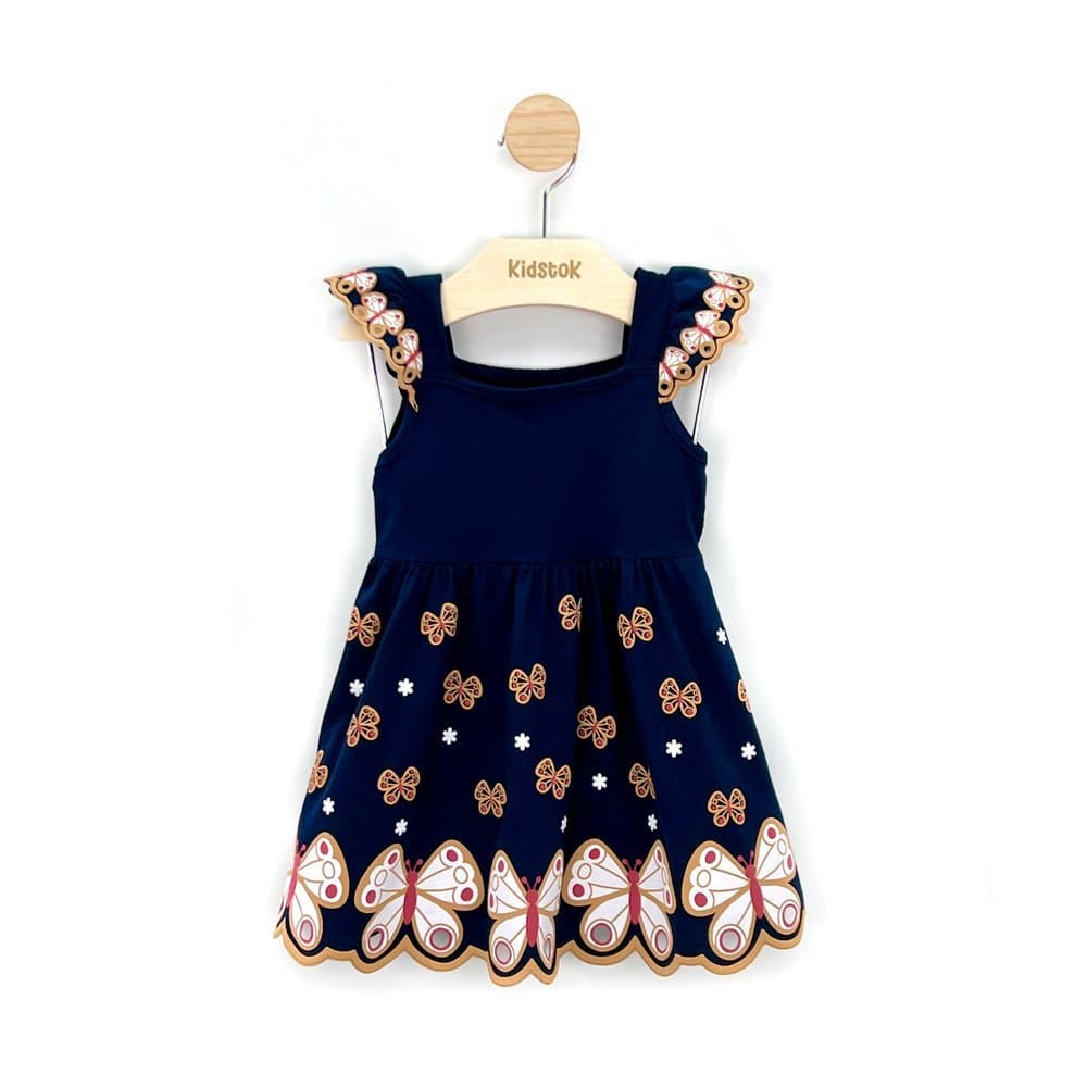 Vestido Menina Malha Borboletas Tam 4,6,8 - Kyly