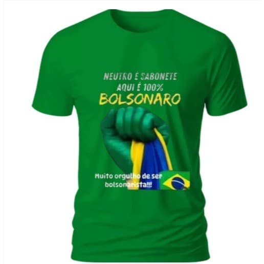 Camiseta Bolsonaro Unissex 100% Algodão Estampa Exclusiva Envio Rápido
