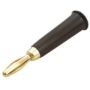 Plug Banana Dourado 4,5cm Preto