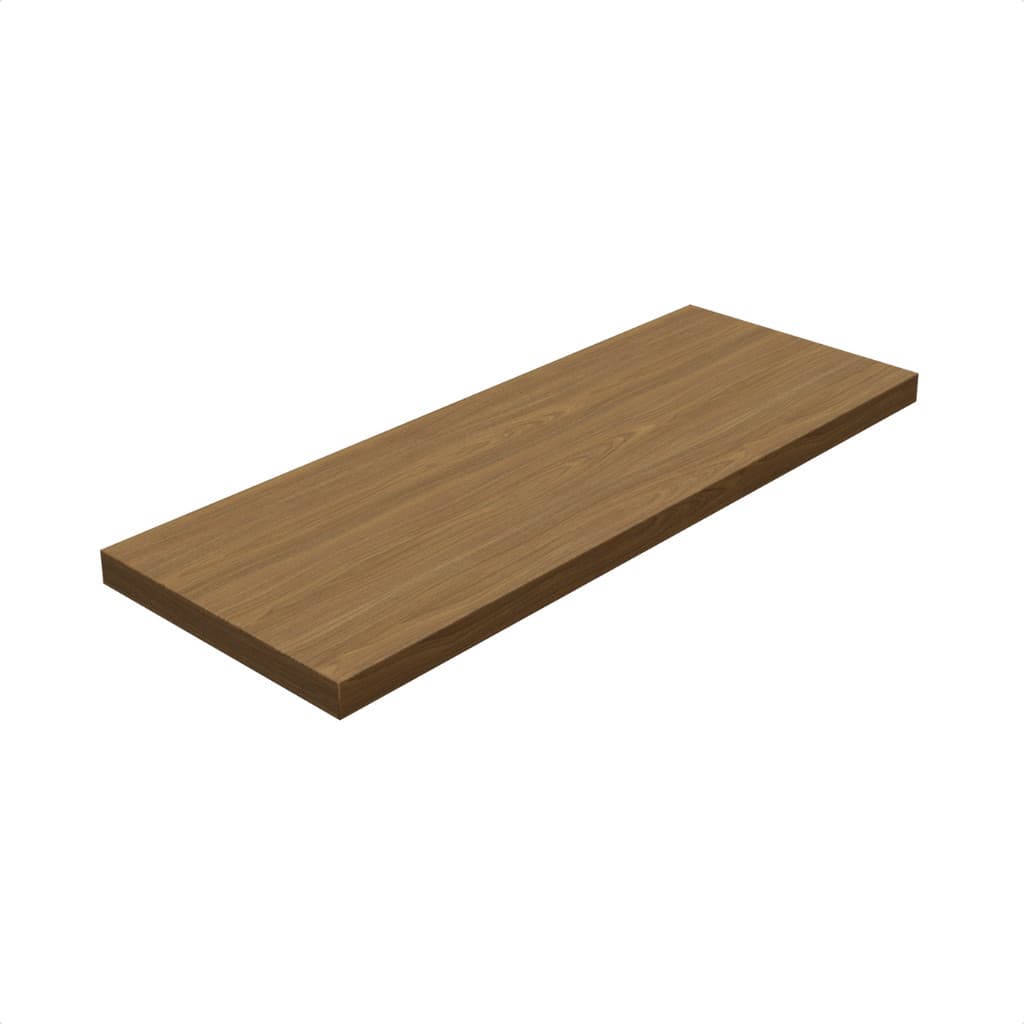 1 Prateleira Freijó 50X15 Com Suporte Flutuante Mdf  Organizadora Decoração Cozinha Quarto Banheiro