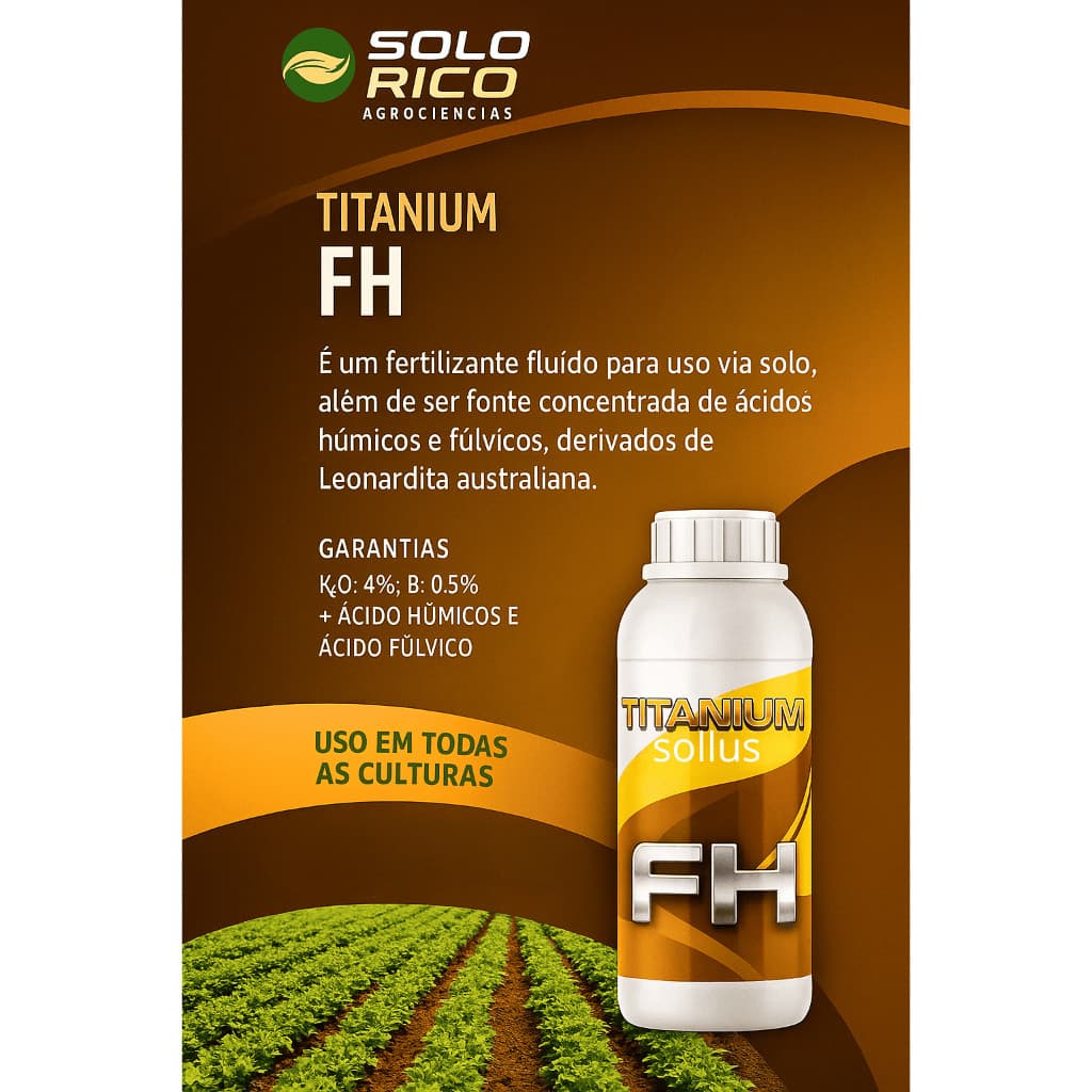 Esterco Turfa Liquida FH Fertlizante  Organico via Solo de Alta Performance 1L Solo Rico