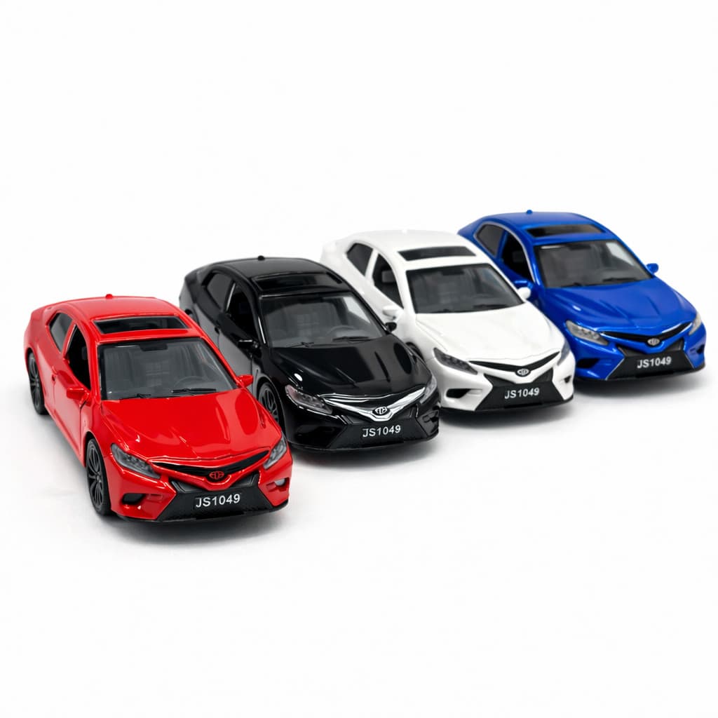 Miniatura Toyota Camry Escala 1:38 Metal Abre Portas Fricção Pneus de Borracha Colecionável