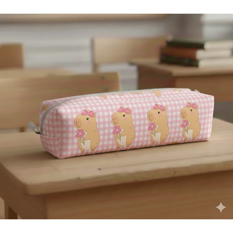Estojo Capivara escolar 20x6cm Diversos