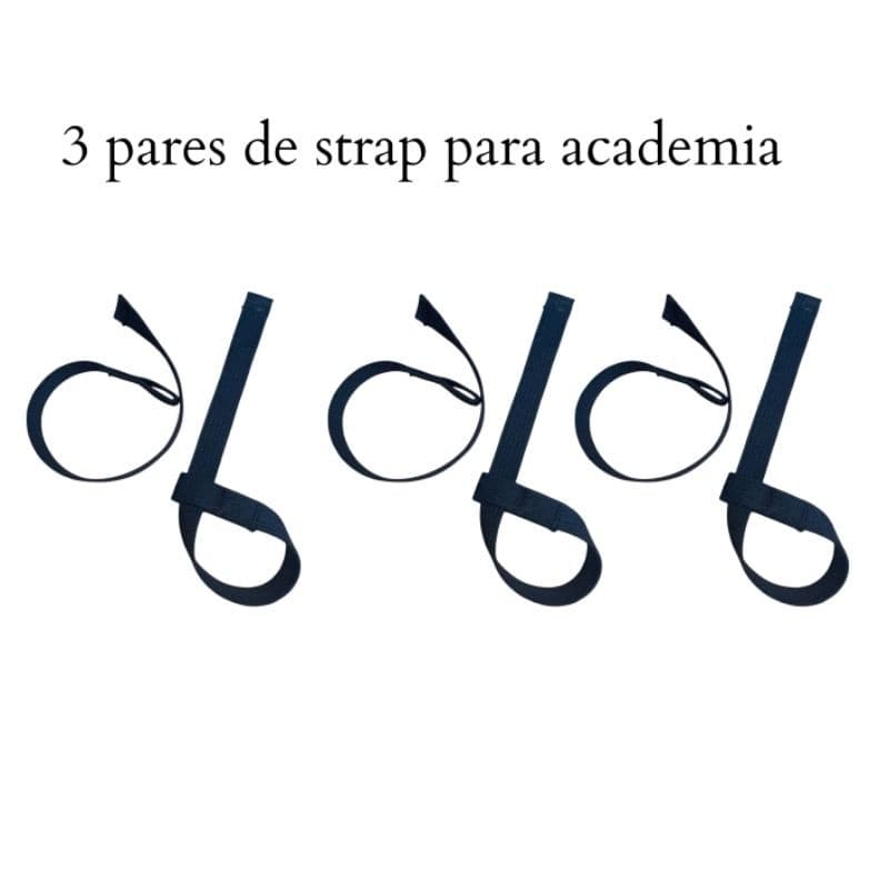 Kit 3 Pares De Tala Strap 100% Algodão Crossfit Musculação