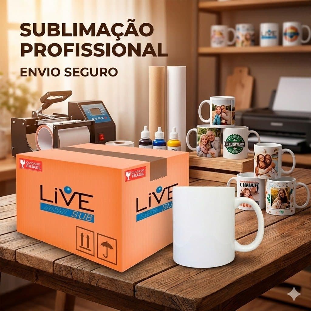 Caneca Para Sublimação Branca Porcelana Livesub 36 Un Aaa+