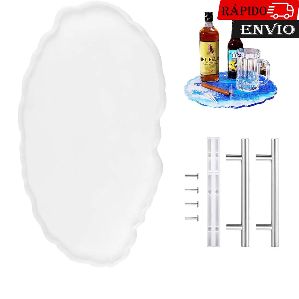 33.5x23cm  bandejas de resina de silicone macio molde de mesa de resina para mesa de rio decoração de casa