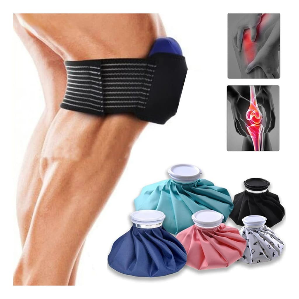 Kit Bolsa De Gelo Com Suporte Cinta compressão 1.2M Para Joelho Ombro Costas