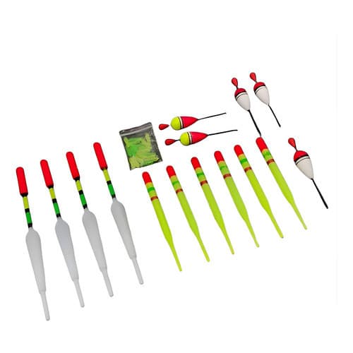 Kit De Boias Para Pesca Tipo Torpedo Ou Pino Kit 15 Unidades Variada