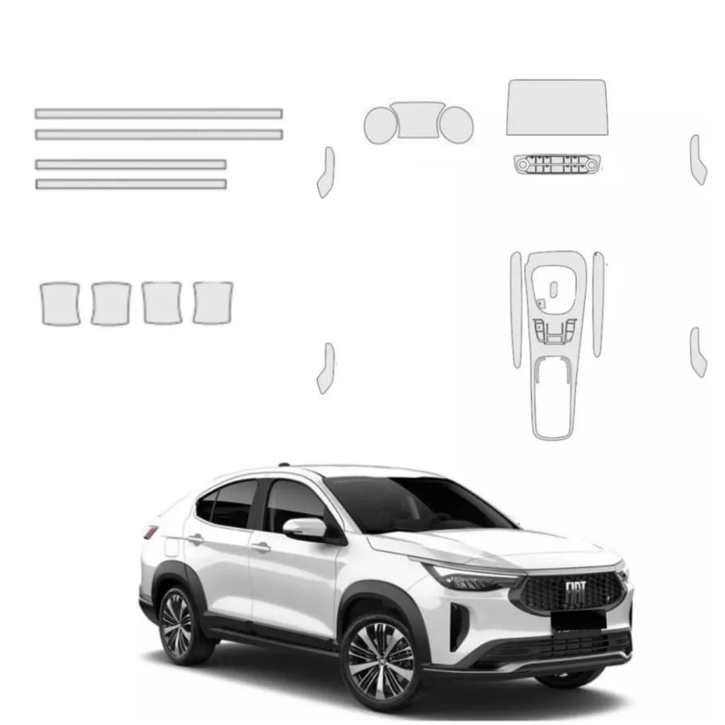 Pelicula proteção PPF antirisco interna+quina+concha fastback audace  2022/2026
