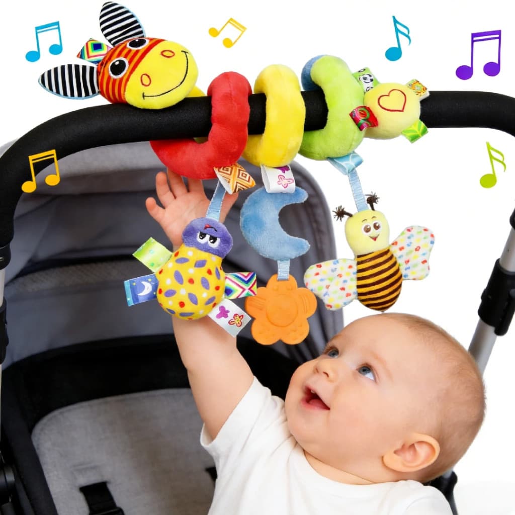 MEDOOSI Mobile Centopeia para Carrinho de Bebe Espiral Ideal E Brinquedo Sensorial 0-3 Anos Conforto Berço Chocalho