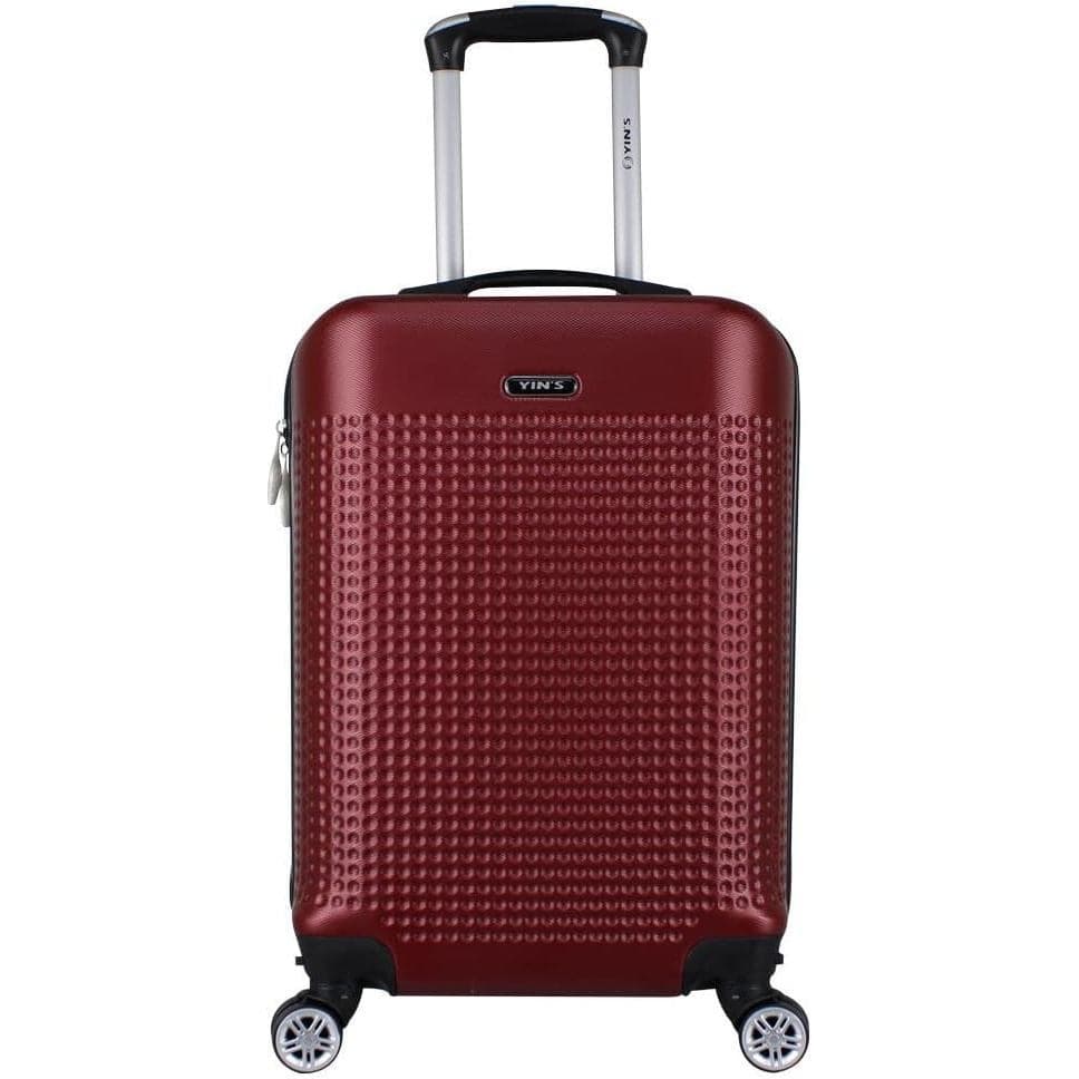 Mala de bordo viagem 10 kg em ABS Vermelho Rose Preto com Rodinhas Removiveis