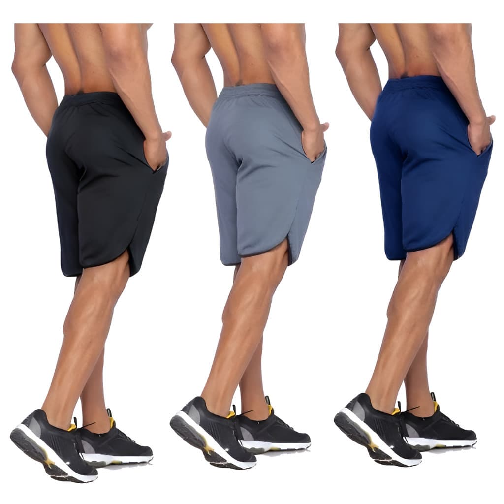 Kit com 2 Bermudas masculinas Street Fitness para atividade física esporte futebol e academia